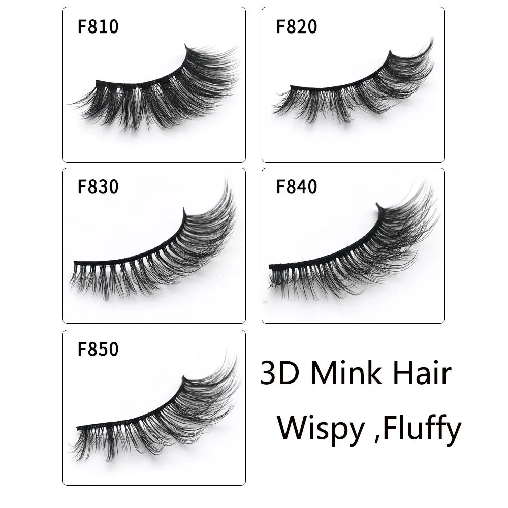 Модные многоразовые 5 пар 3D норковые накладные ресницы толстые