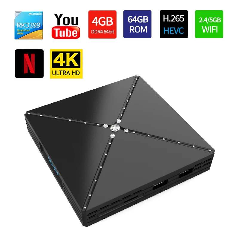 IP tv Android tv Box Rockchip rk3399 4GB 64GB B. T4.0 2,4G/5,8G wifi YSE-Sup с клавиатурой IP tv подписка телеприставка