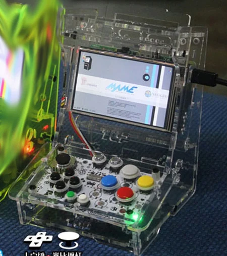 3,5 дюймов ips 60FPS карманная мини аркадная игра Raspberry Pi 3+ 32G - Цвет: gray arcade