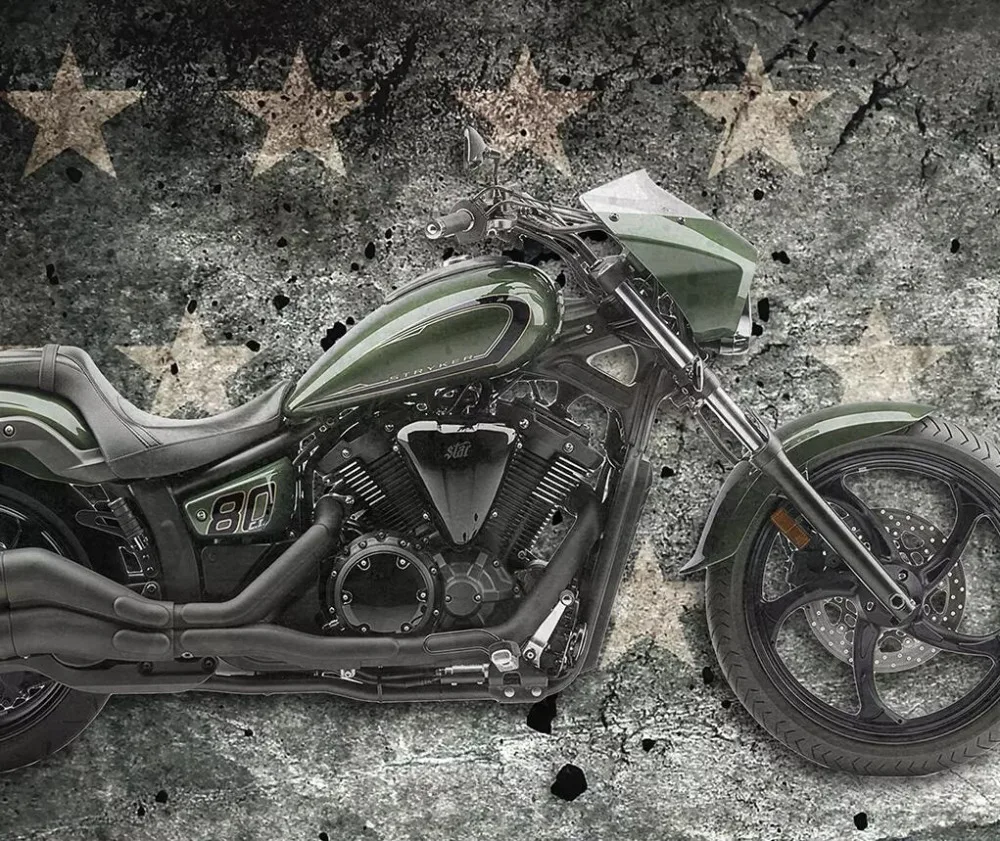 Мотоцикл американский флаг ретро Американский фон настенная живопись |