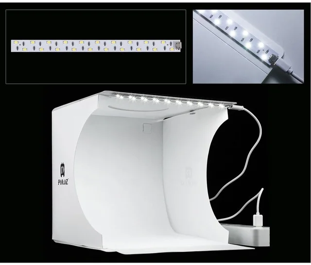 Single Light Двойной светодиодный складной портативный фотобокс с панелями для видеосъемки, освещение для студийной съемки, набор тентов, софтбокс Emart Diffuse Studio, лайтбокс - Цвет: Single Light