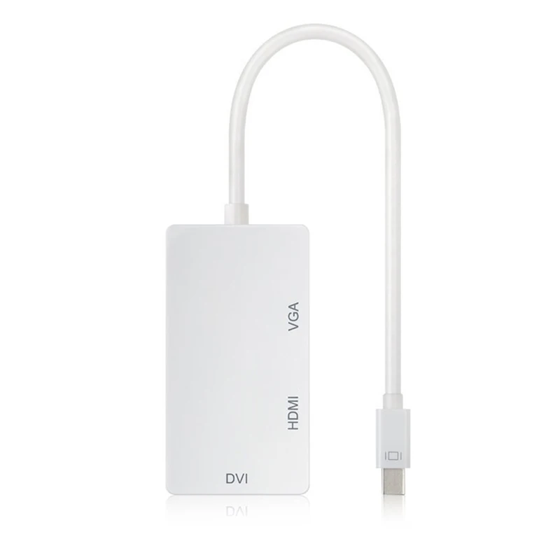 3 In 1 MINI DP To HDMI DVI VGA Adapter Converter Cable Male Female Thunderbolt Mini Display Port 1080P for MacBook Air Pro |