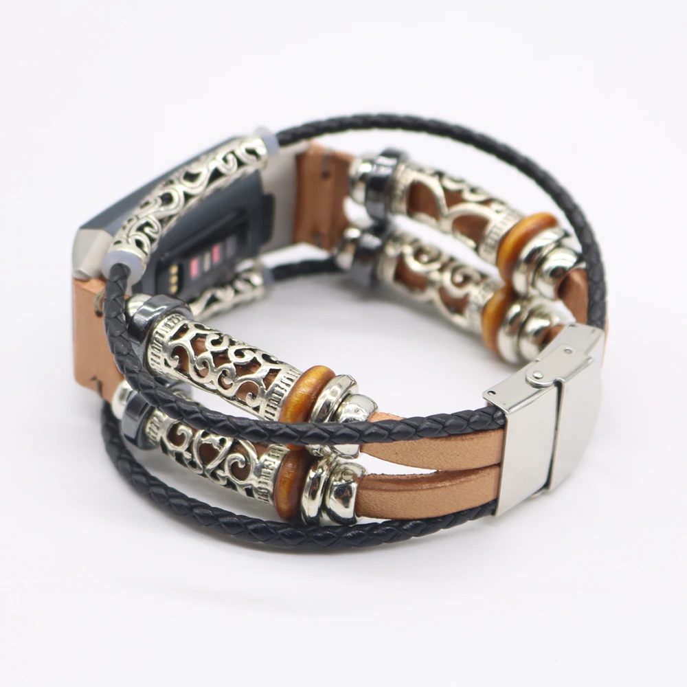 

Replacement Leather Wristband Band Strap Bracelet For Fitbit Charge 3 4 Wristband bracelet Wrist Strap Smartwatch accessories
