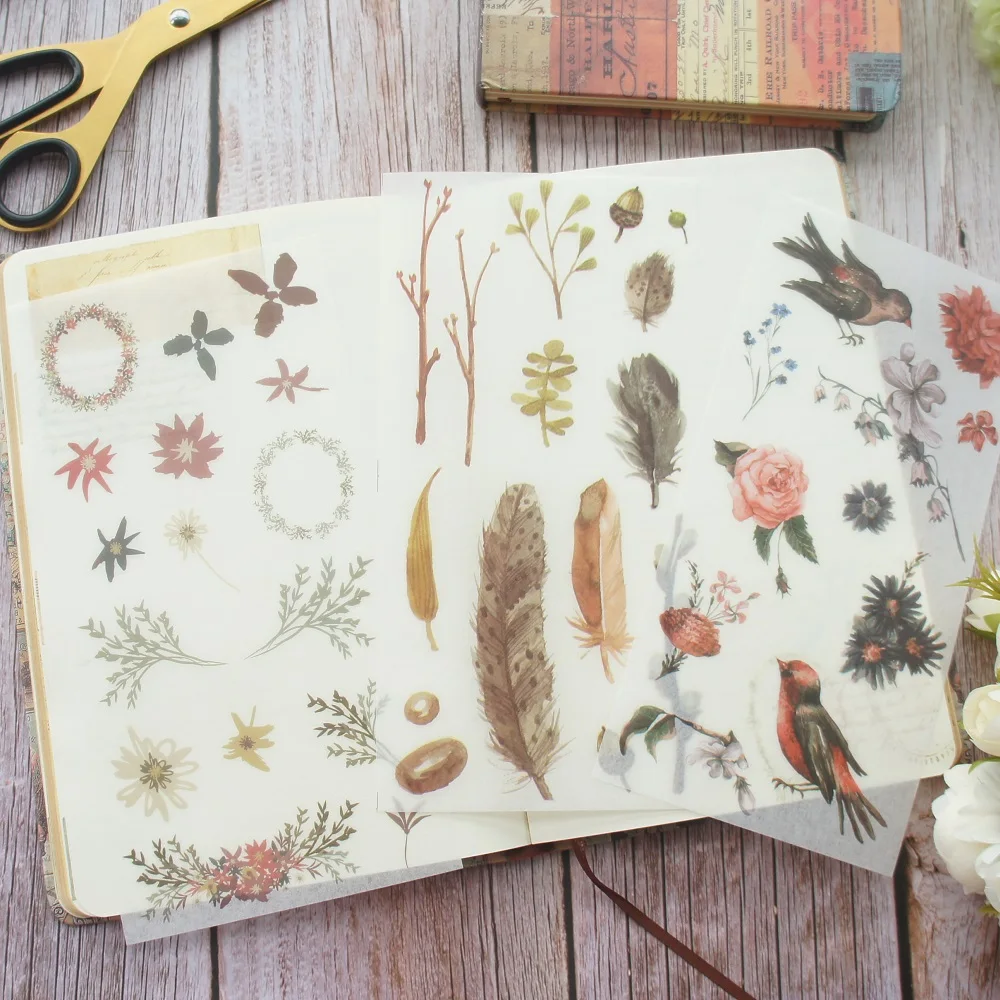 Бумажная наклейка сделай сам для скрапбукинга 3 листа |