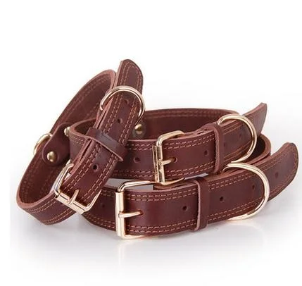 

pet collar real cowhide dog collar