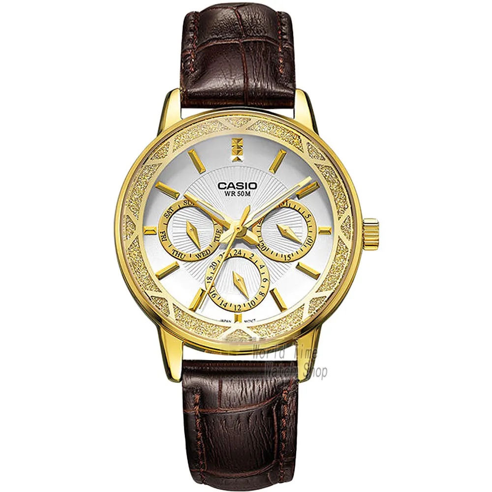 Casio смотреть женские часы лучший бренд класса люкс 50м Водонепроницаемый Кварцевые часы женские Подарки Светящиеся Часы Спортивные часы Бизнес классические женские часы reloj mujer relogio feminino zegarek damski - Цвет: LTP2087GL5A-1