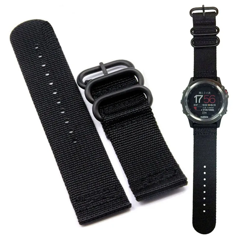 Ремешок нейлоновый для наручных часов роскошный сменный Браслет Garmin Fenix 3 5X 26 мм 5
