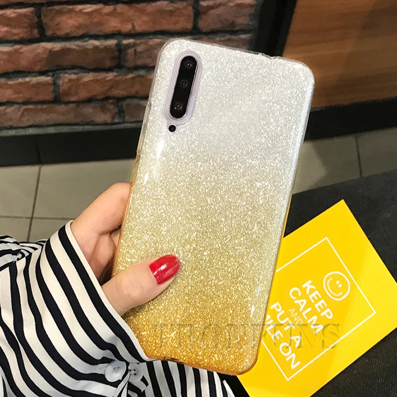 Блестящий Мягкий силиконовый чехол для Samsung Galaxy A50 A30 A40 A20 A10 A60 A70 M10 M20, блестящие Чехлы для Samsung A 30 A 50, чехлы - Цвет: Цвет: желтый