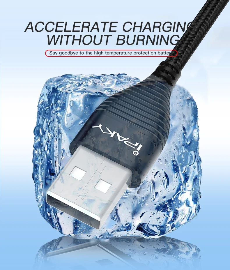 IPAKY USB Cable for iPhone x Charger Charging Cable for iPhone 8 7 6 6s plus USB Data Cable Phone Cord Adapter
