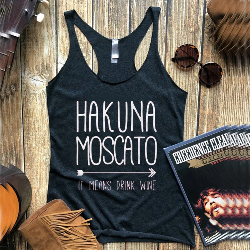 

2019 hakuna moscato tank vacay ally day top mama summer print aloha beach tanks pineapple white tops street style plus size sexy