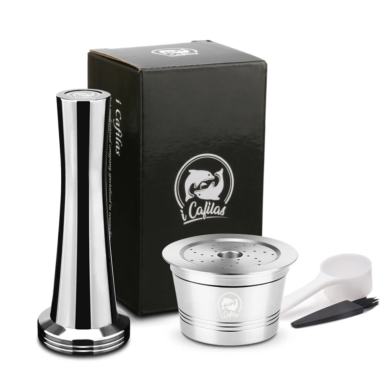 Для Caffitaly Minipresso CA Tchibo ALDI многоразовые фильтры для кофе из нержавеющей стали многоразовые кофейные капсулы и ложка для вскрытия - Цвет: As Picture