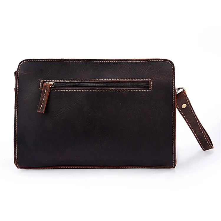 Мужская Ручная сумка бумажник мужской деловой кожаный на молнии кожаная мужская