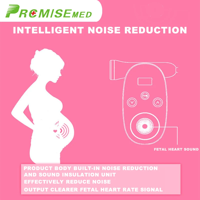 

PRCMISED Fetal Doppler With Ear Thermometer, Premium Professional 2.5MHZ Detector, Portable Angel Sounds Heartbeat Monitor