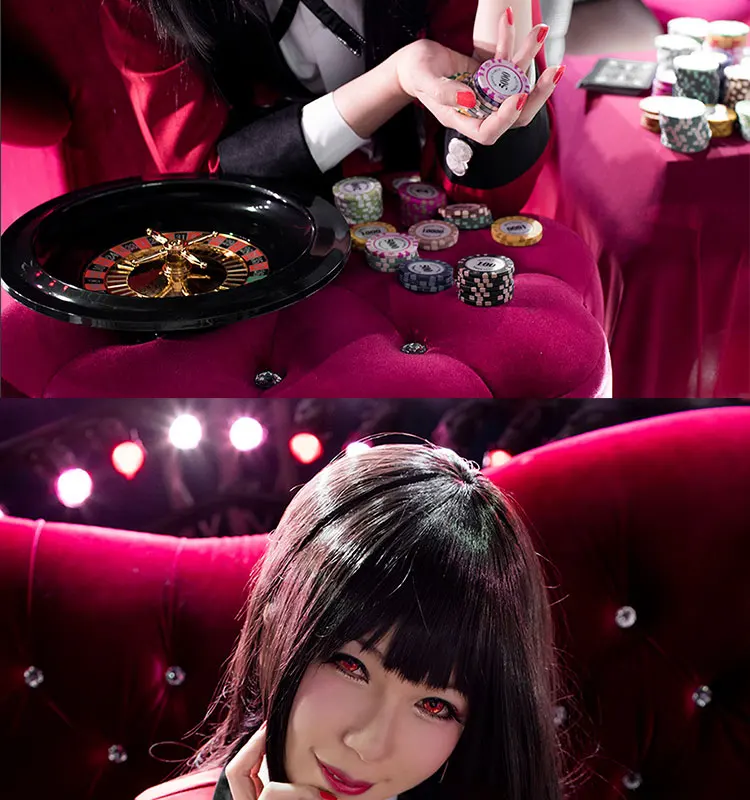 HSIU yumeko jabami косплэй парик kakegurui костюм играть Искусственные парики костюмы на Хэллоуин волос высокое качество