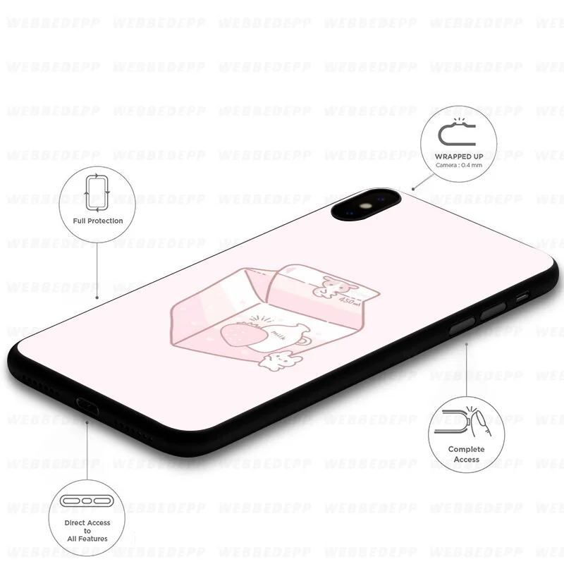 WEBBEDEPP Milk милый розовый мягкий чехол для Huawei Mate Honor 20 6A 7A 7C 7X 8 9 9X 10 View Lite Pro 30 |