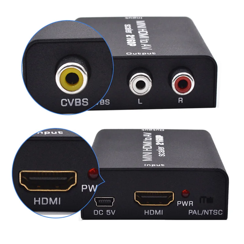 4K HDMI в AV адаптер HD видео конвертер HDMI в RCA AV/CVSB л/р видео 480P 720P 1080P 2160P Поддержка NTSC PAL HDMI2AV
