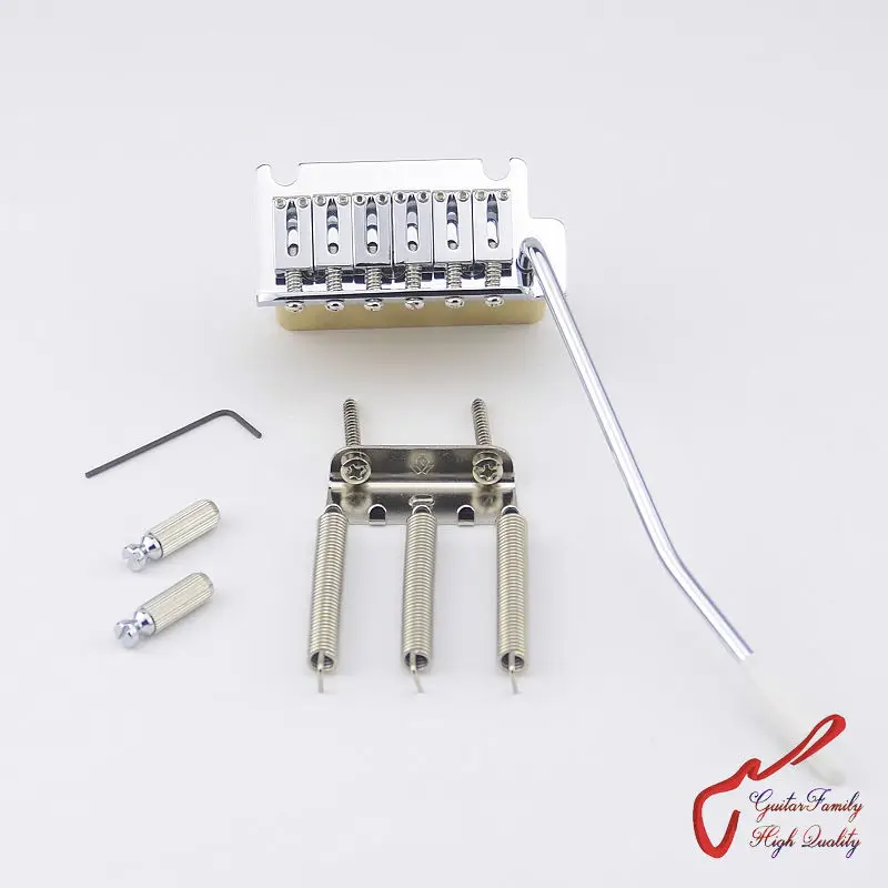 1 комплект GuitarFamily Super Quality Chrome 2 Point Tremolo System Bridge с латунным блоком (#1260) Сделано в