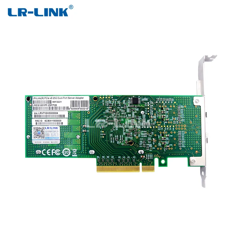 Оптоволоконный адаптер Ethernet LR-LINK 1001PF-2SFP 25 Гб сетевая карта с двумя портами PCI-Express