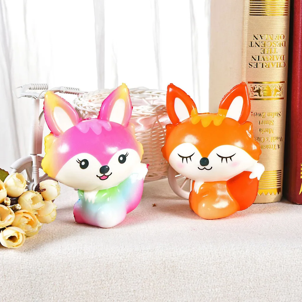 Игрушка для декомпрессии милые и мягкие Kawaii Fox медленно восстанавливающий крем ароматизированные игрушки для снятия стресса подарки Уникальные игрушки
