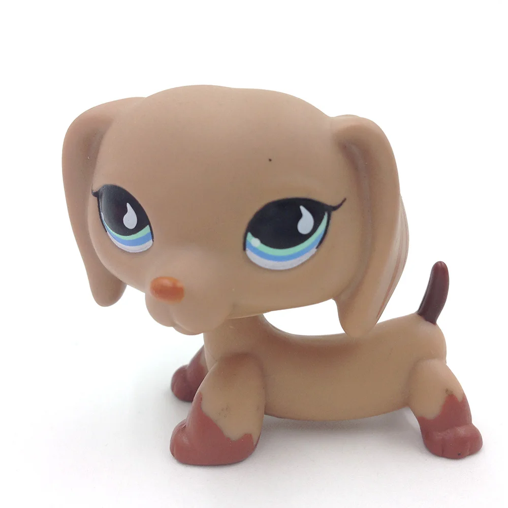 Pet shop цифры PS 518 Teardrop голубые глаза такса Винер собака игрушки|Игровые фигурки и