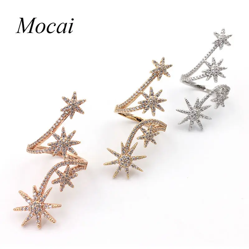 Женское многослойное кольцо с подсолнечником Золотое цирконием ZK35 2016 | Украшения