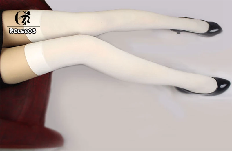 ROLECOS Doki, Клубные чулки для косплея, аниме, костюм для косплея, школьная форма, чулки, женские чулки, Гольфы выше колена