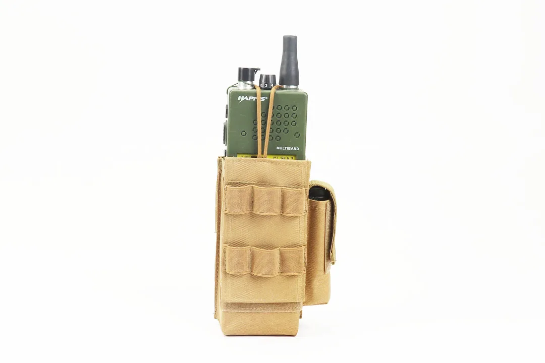 Тактический MOLLE 152 межфонный чехол сумка с сумкой для журналов нейлоновая регулируемая система Molle крепление интерфон Радио Чехол сумка