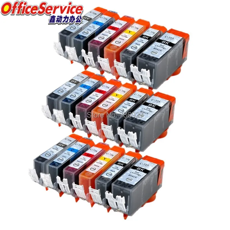 18X PGI725 CLI726 PGI 725 совместимый чернильный картридж для принтера Canon MG6170 MG6270 MG8170 MG8270
