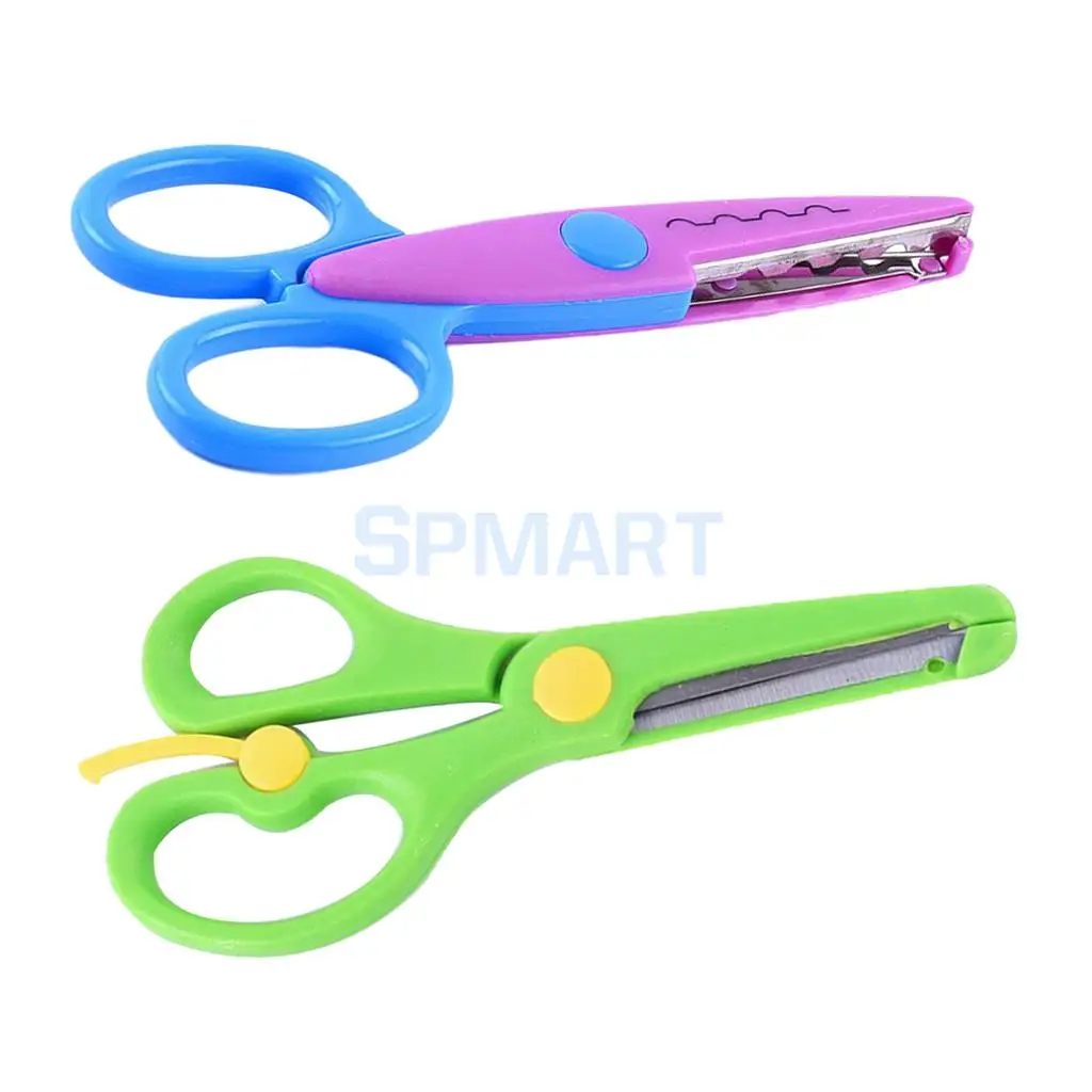 

MagiDeal 2pcs Children Left & Right Handed Scissors Craft Safe Paper Cutting