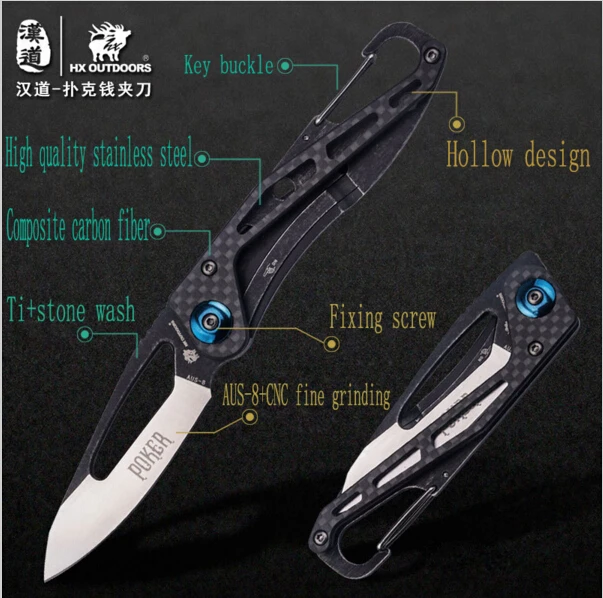 HX на открытом воздухе мастер высокого твердость карманный нож для EDC используя