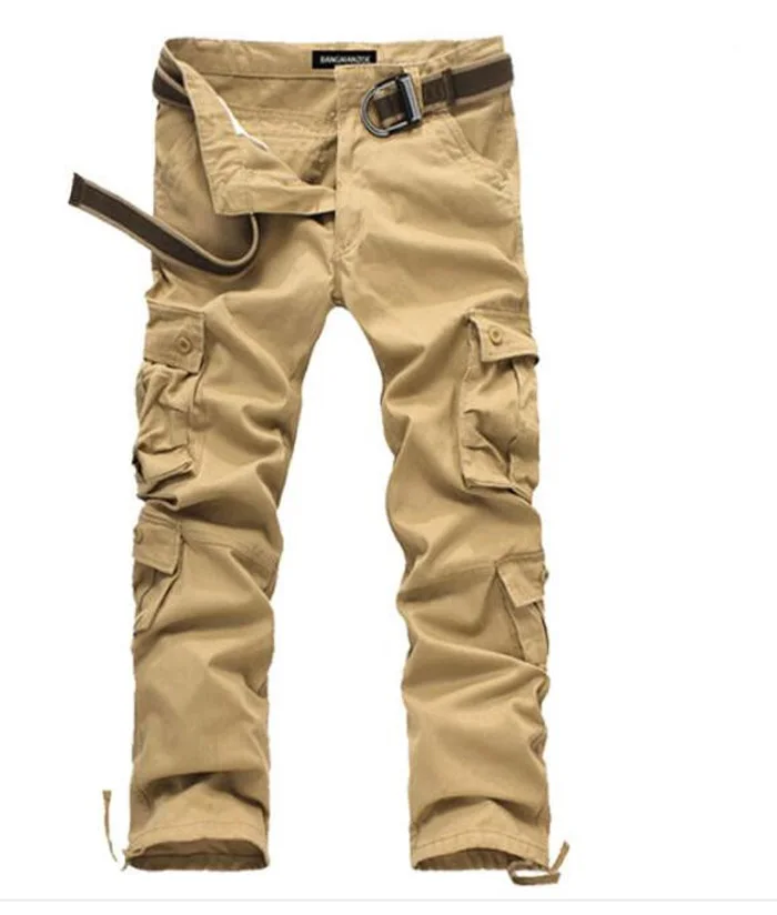 

New Men's Cargo Pants Casual Multi Pockets Military Tactical Pants Men Outwear Army Straight slacks Long Trousers