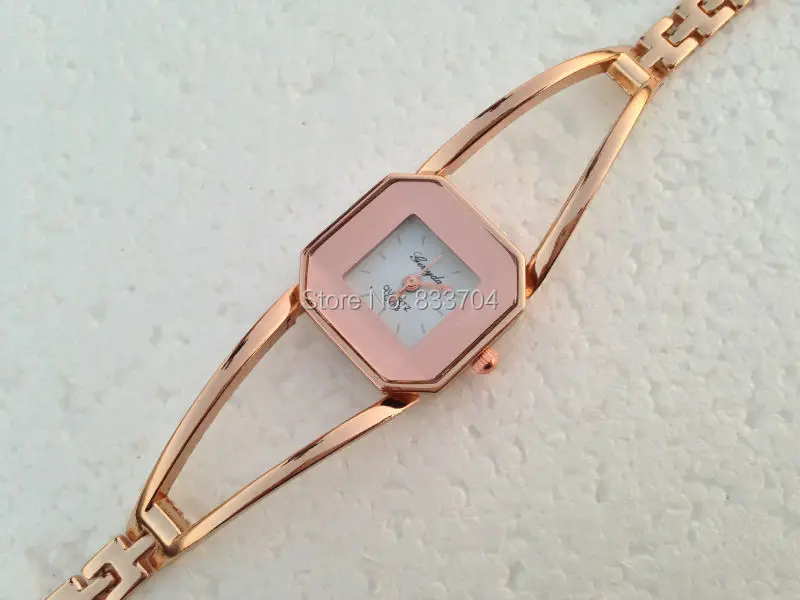 Сплав Аналоговый полигон розовое золото корпус женские модельные часы модные