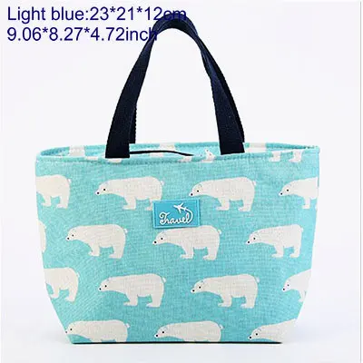 Light blue Сумки для пикника для девочек стильные женские большие переносные термальные сумки для обеда походные дорожные сумки для еды сумка-холодильник для льда - Цвет: Light blue
