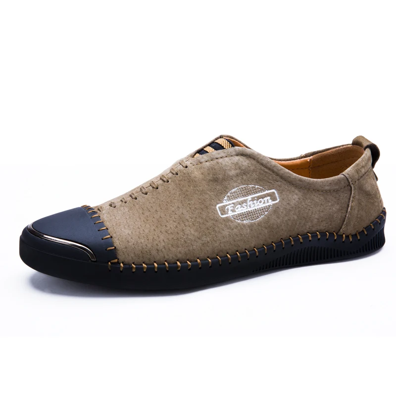 Модная кожаная обувь повседневная мужская на плоской подошве Дизайнерская для