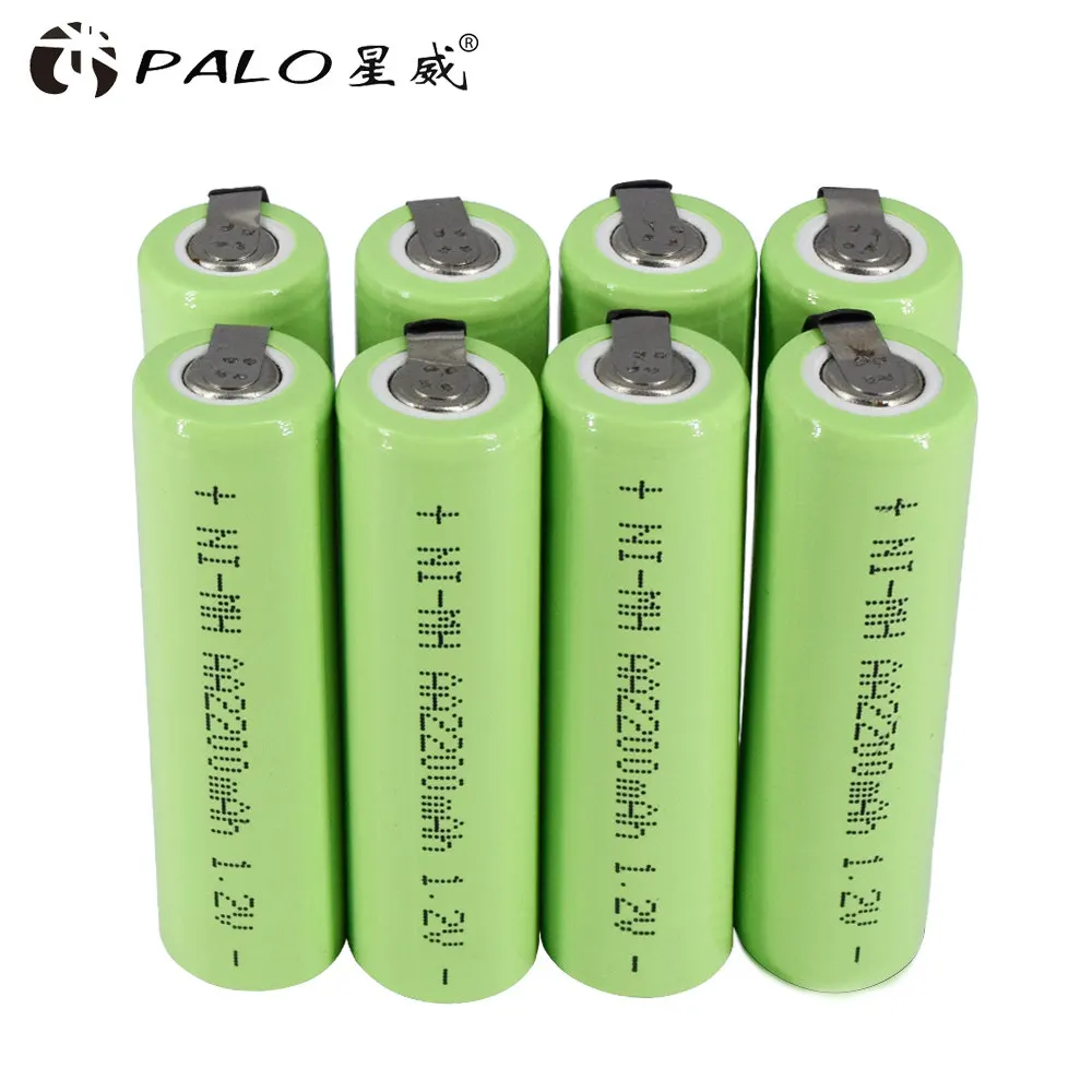 Батарея для электронной сигареты AA, перезаряжаемая батарея AA NiMH 1,2 V 2200 mAh, предварительно заряженные батареи для камеры - Цвет: AA2200-8PCS