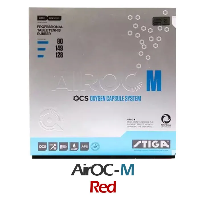 Stiga AIROC-M AIROC-S для настольного тенниса резиновая синяя губка для пинг понга с губкой Tenis De Mesa - Цвет: AIROC M Red
