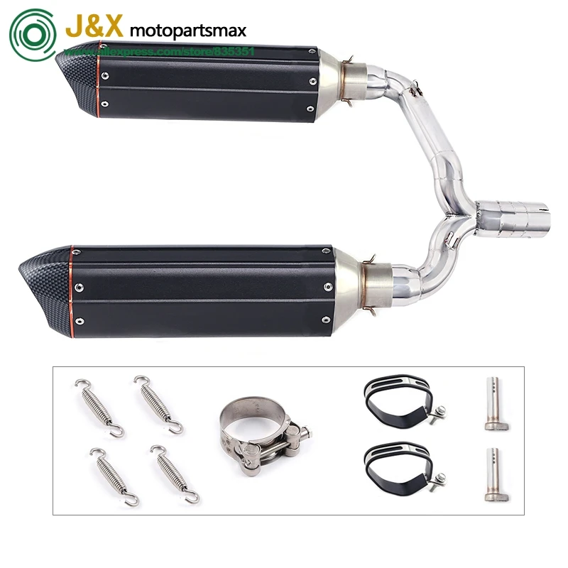 Слипоны для suzuki GSR400 GSR600 BK400 BK600 GSR BK 400 600 мотоцикл Exhuast Escape полная выхлопная средняя Соединительная труба