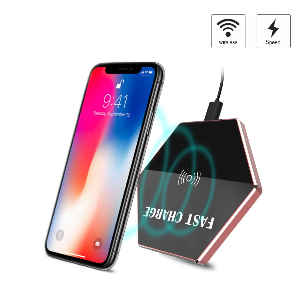 Haissky Беспроводной быстро QI Зарядное устройство для Samsung Galaxy S8 плюс note 8 iphone iPhone X