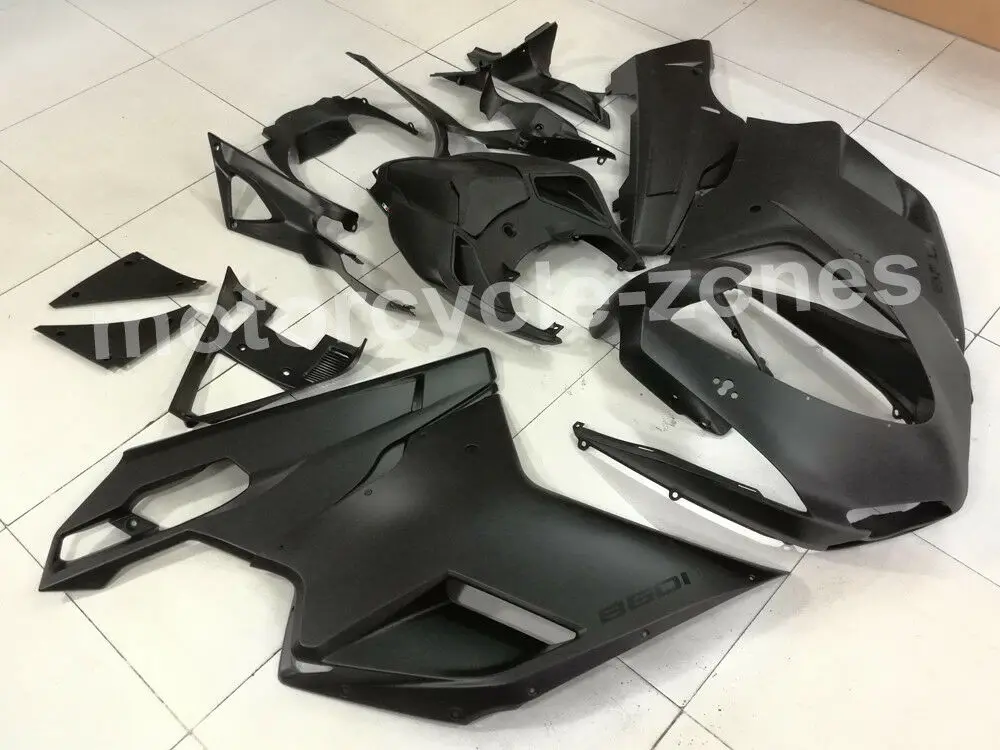 Матовый черный ABS пластик обтекатель кузова литья под давлением Комплект для Ducati