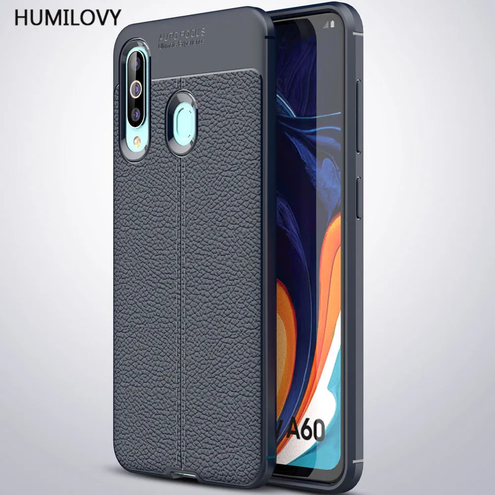 For Samsung A60 2019 Case Cover Leather Silicone Soft TPU Phone Cases Capa Galaxy A 60 A606F A606 SM-A606F |