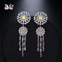 be 8 new charm fashion double sizes sun flower drop earrings for women earring jewelry gift e474