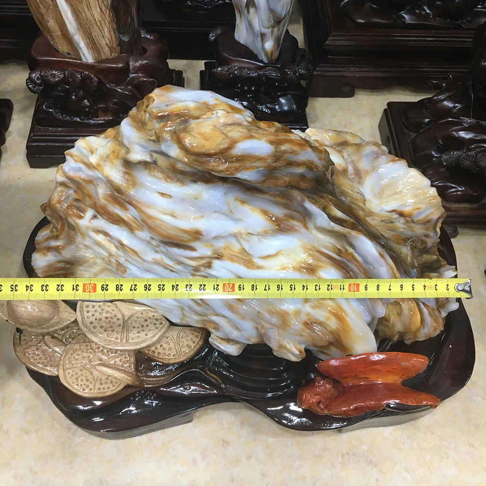 Большой Размеры! Натуральное дерево Fossil Jade фигурка дерево Fossil Jade образец минерала хрустальные камни украшение дома и деревянная подставка