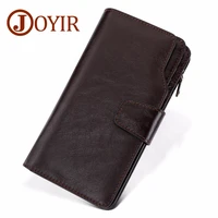 joyir wallet male leather genuine vintage long clutch wallets purse zipperhasp men cell phone bags wallets carteira hombre 9322
