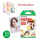Fujifilm Instax Mini 9 пленка фотобумага 10 листов для Fuji Mini 9 7s 25 50 70 90 мгновенная пленка камера + Бесплатный 1x64 альбом с карманами