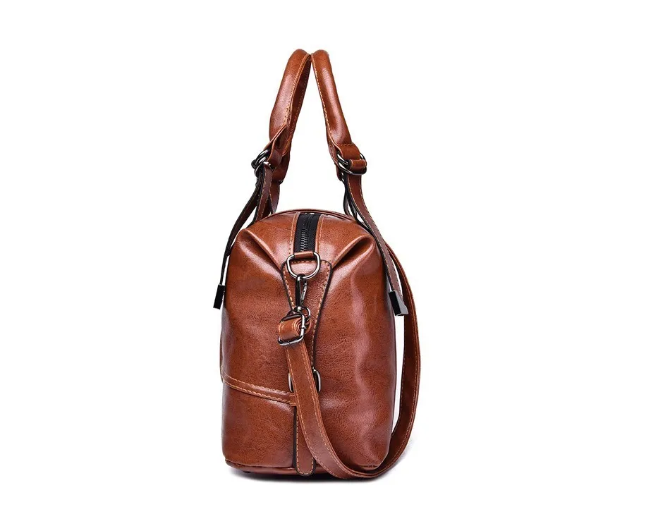 TTOU Women Pu leather Hadnbag Fashion Solid Shoulder Bag Casual Top Handle Bag Female Daily Messenger Bag
