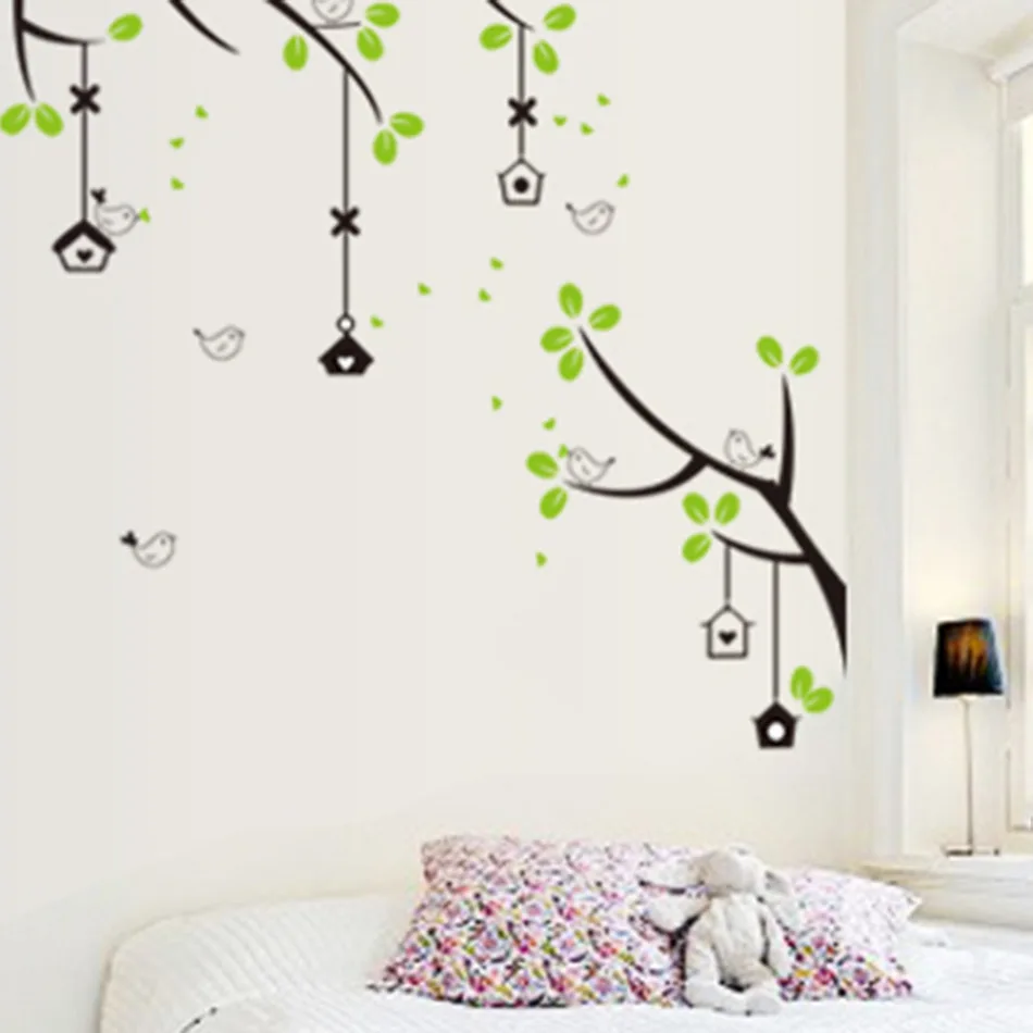1 шт. Красивая семейная фоторамка Летающие птицы дерево настенные наклейки