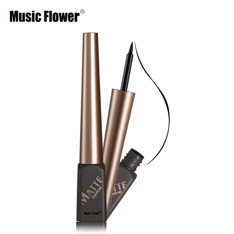 Водостойкая жидкая подводка для глаз Music Flower водостойкая матовая гладкая Стойкая