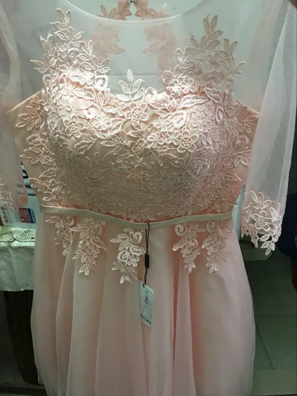 Robe de soiree короткое розовое вечернее платье на шнуровке с коротким рукавом и открытыми плечами abendkleider vestido de noche, платья для выпускного вечера