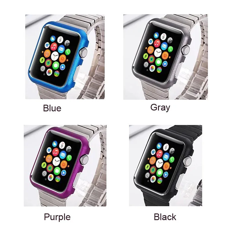 Жесткий чехол из алюминиевого сплава с металлическим бампером для Apple Watch Series 3 2 1