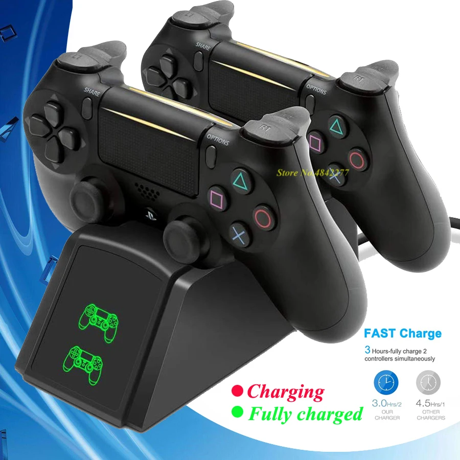 Play Station 4 Pro тонкий геймпад быстрая зарядка док станция светодиодный контроллер с